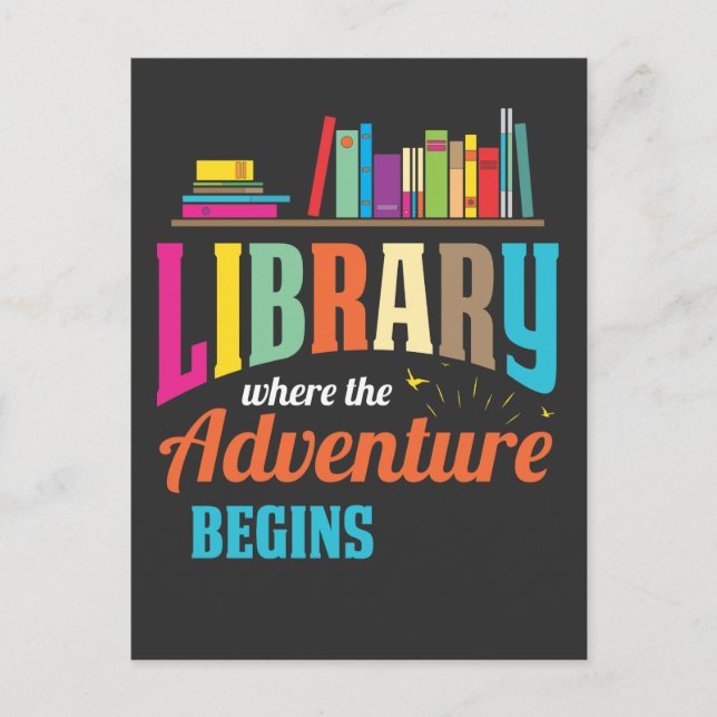 Library Fan - Buchliebhaber Bibliothekarischer Les Postkarte (Vorderseite)
