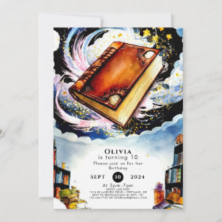 Library Fun Boho Storybook Geburtstag Einladung