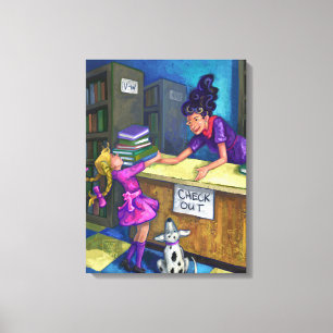 Library Karo Out Art Leinwanddruck