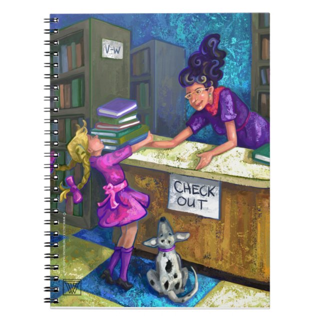 Library Karo Out Art Notebook Notizblock (Vorderseite)