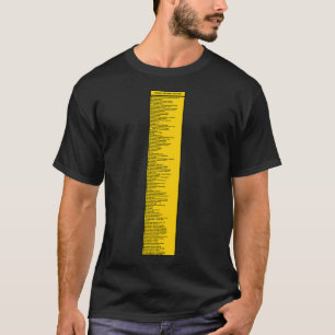Library Sign Dewey Decimal System by Tens Caution  T-Shirt