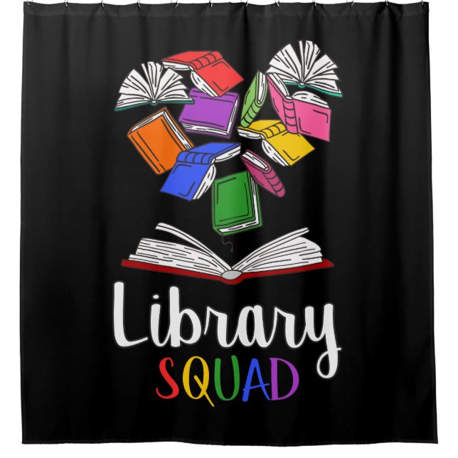 Library Squad I Duschvorhang (Vorderseite)