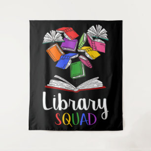 Library Squad I Wandteppich