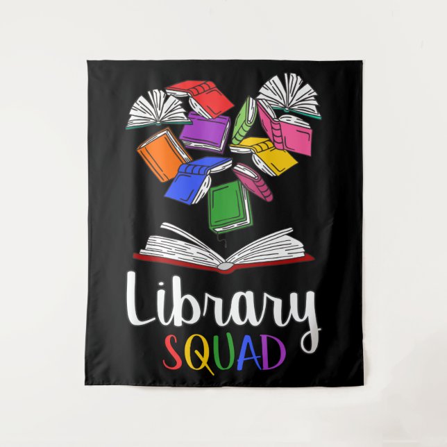 Library Squad I Wandteppich (Vorderseite)