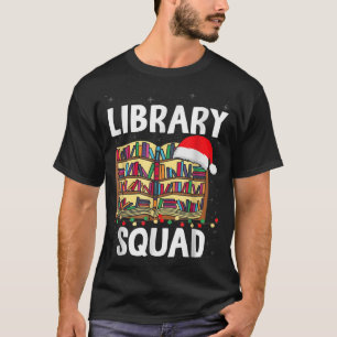 Library Squad Weihnachtsbuch Team Xmas Reading Lov T-Shirt
