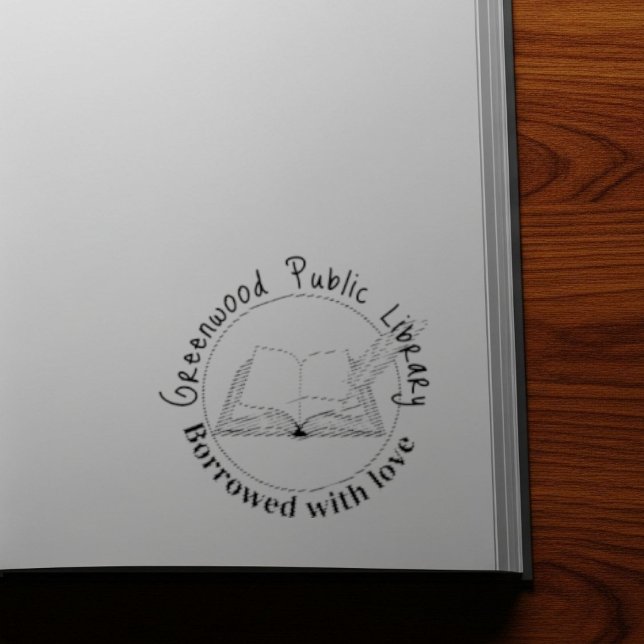 library stamp, personalized book stamp gummistempel (Von Creator hochgeladen)