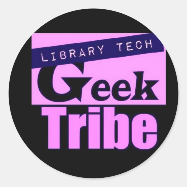 Library Tech Geek Tribe Runder Aufkleber (Vorderseite)