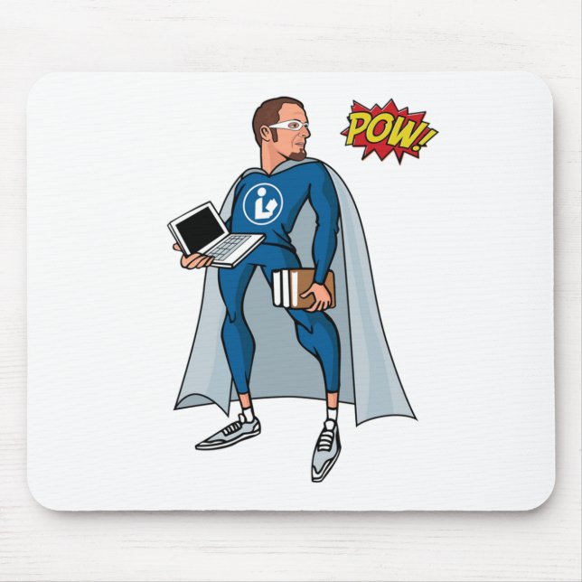 Libraryman mit KRIEGSGEFANGEN! Mousepad (Vorne)