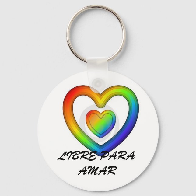 LIBRE PARA AMAR-RAINBOW HERZ SCHLÜSSELANHÄNGER (Vorderseite)