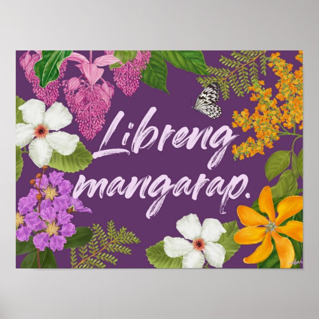 "Libreng mangarap" Philippino Motivierend Poster (Vorne)