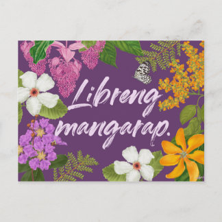 "Libreng mangarap" Philippino Motivierend Postkarte