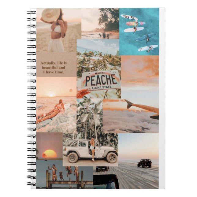 Libreta aesthetic summer vibes collage notizblock (Vorderseite)