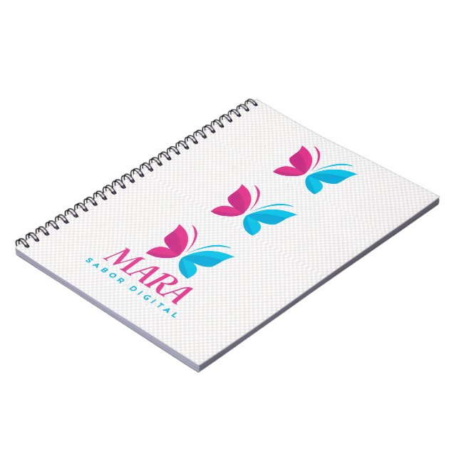 Libreta con Espiral “Mara” – Diseño Digital Modern Notizblock (Linke Seite)