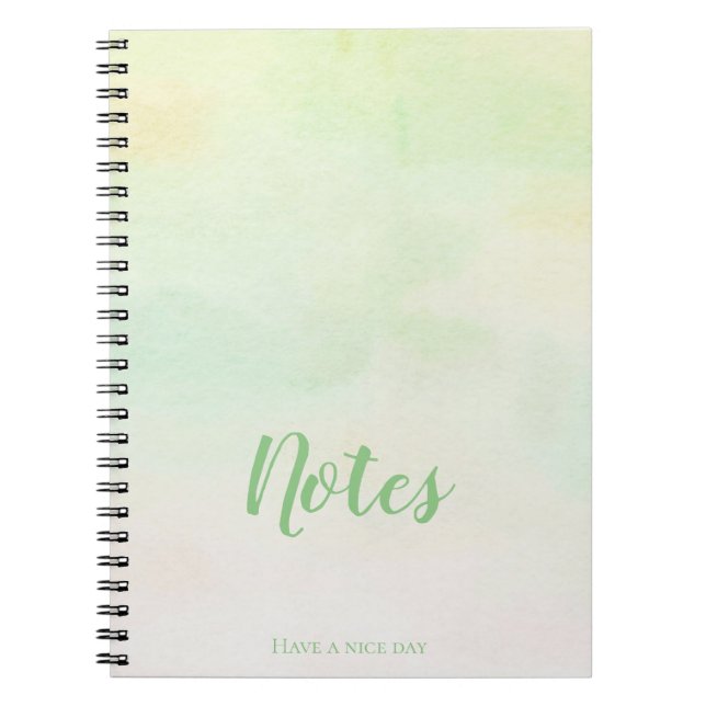 Libreta de espiral acuarela tonos suaves notizblock (Vorderseite)