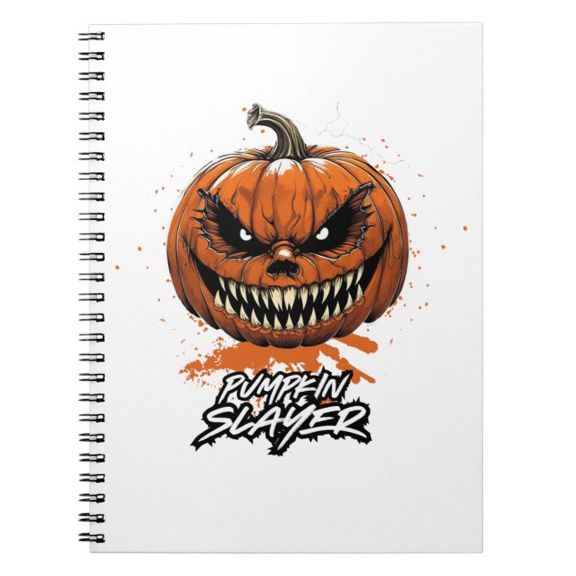 Libreta de Espiral de Halloween Pumpkin Slayer Notizblock (Vorderseite)