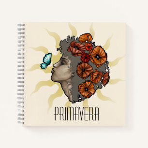 Libreta Mujer con Flores - Primavera Notizbuch