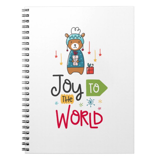 Libreta navideña Joy to the World Notizblock (Vorderseite)