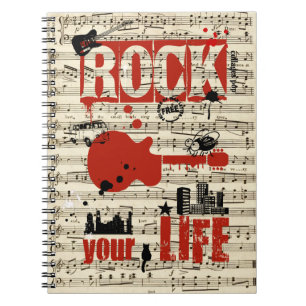 Libreta Rock dein Leben 2 Notizblock