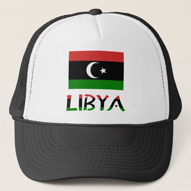 Libya and Libyan Flag Truckerkappe (Vorderseite)