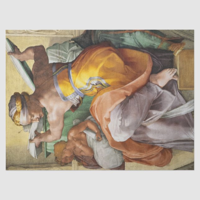 Libyan Sibyl, Sixtinische Kapelle von Michelangelo Seidenpapier (Vorderseite)