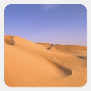 Libyen, Fezzan, Sahara, Erg Murzuq, Sand Quadratischer Aufkleber