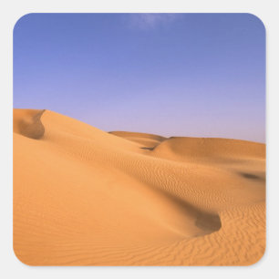 Libyen, Fezzan, Sahara-Wüste, Erg Murzuq, Sand Quadratischer Aufkleber