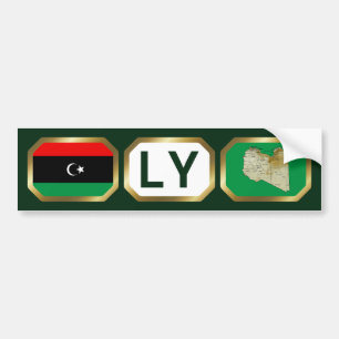 Libyen Flaggenplan-Autoaufkleber Autoaufkleber
