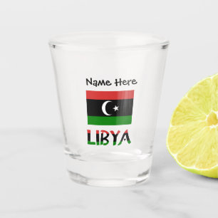 Libyen Libysche Flagge Personalisiert Schnapsglas
