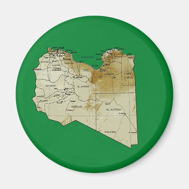 Libyen Map Magnet (Vorne)