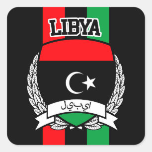 Libyen Quadratischer Aufkleber