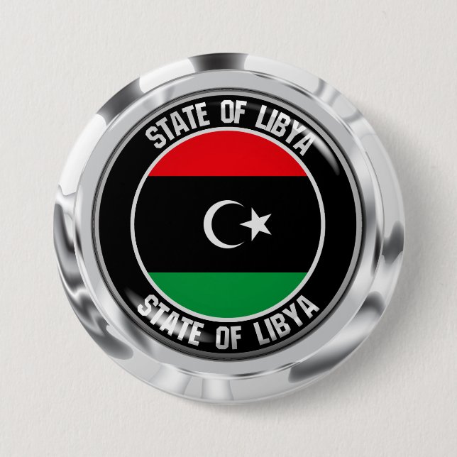 Libyen-Runde Button (Vorderseite)
