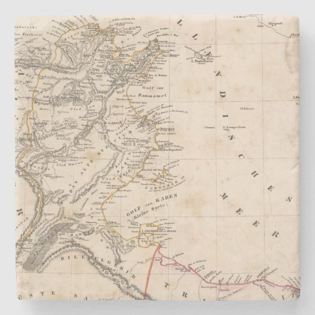 Libyen Steinuntersetzer (Vorderseite)