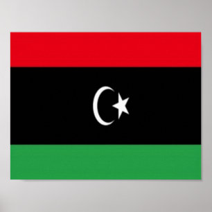 Libyen - Waving Flag - Poster