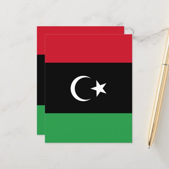 Libyenflagge (Vorderseite/Rückseite Beispiel)