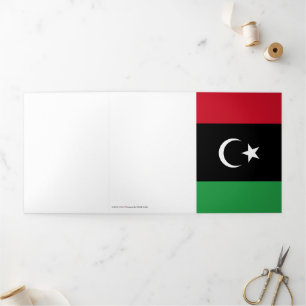 Libyenflagge Dreifach Gefaltete Karte