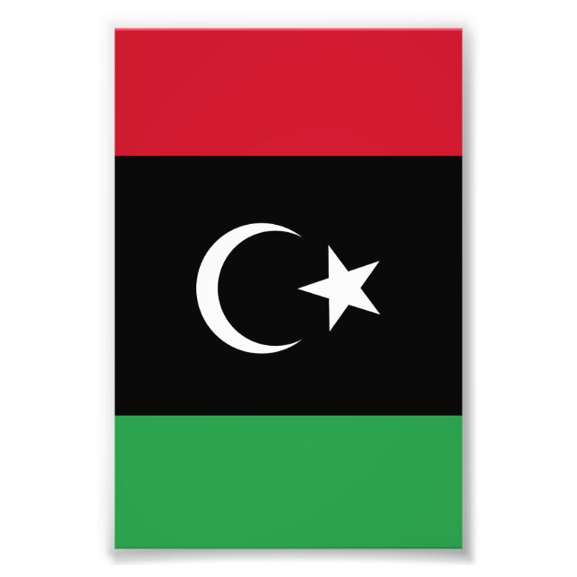 Libyenflagge Fotodruck (Vorne)