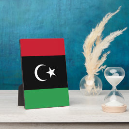 Libyenflagge Fotoplatte