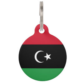 Libyenflagge Haustiermarke