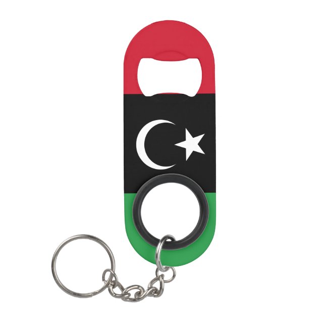 Libyenflagge Mini Flaschenöffner (Vorderseite)