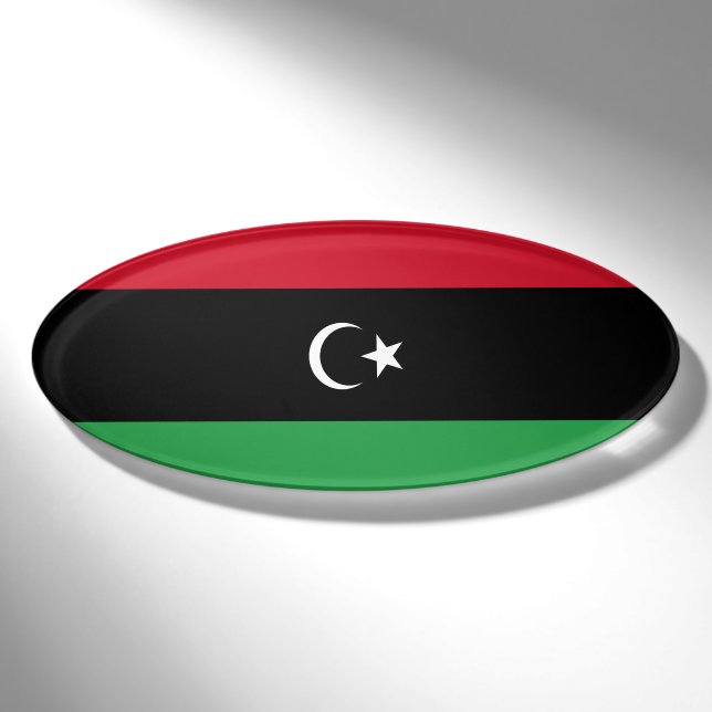 Libyenflagge Namenschild (Vorderseite)