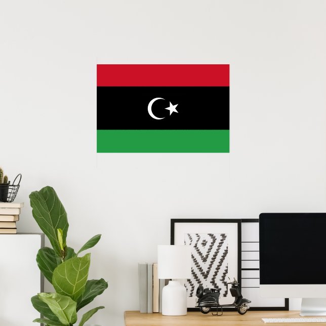Libyenflagge Poster (Heimbüro)