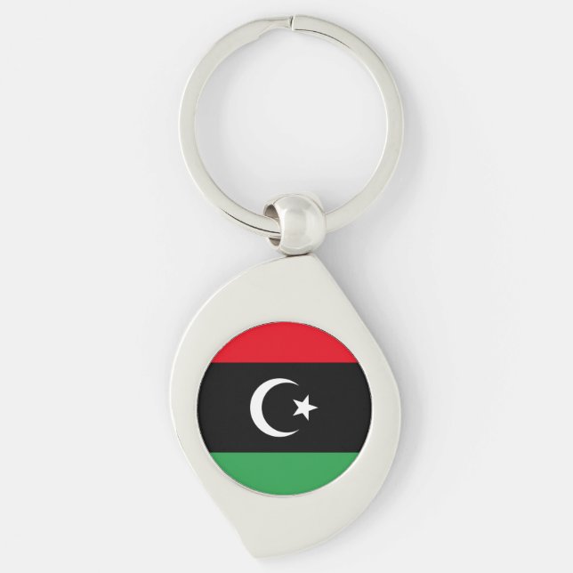 Libyenflagge Schlüsselanhänger (Vorderseite)