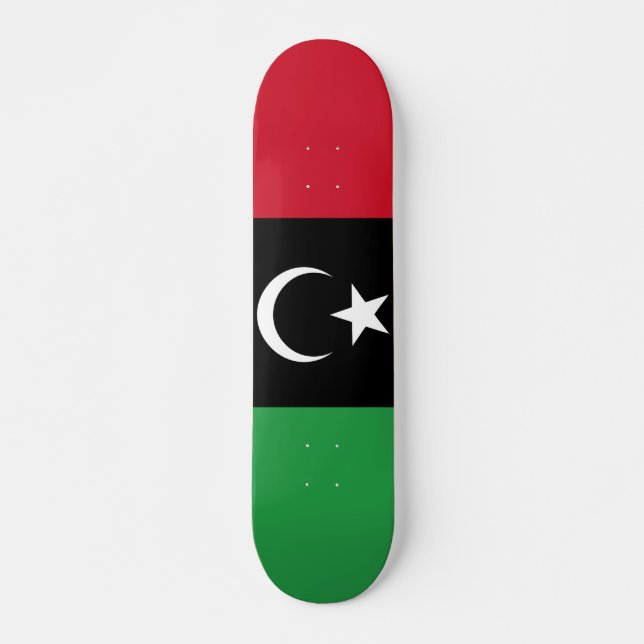 Libyenflagge Skateboard (Vorne)