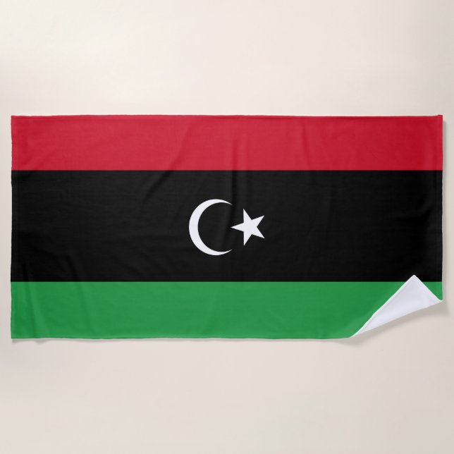 Libyenflagge Strandtuch (Vorderseite)