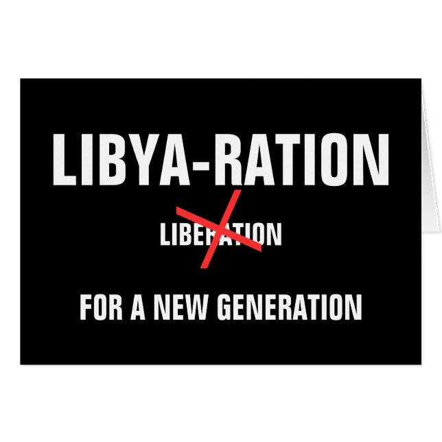 LIBYENRATION FÜR EINE NEUE GENERATION (Vorderseite (Horizontal))