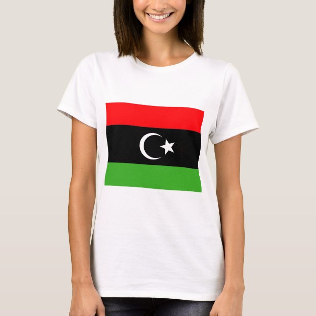 Libyer-Rebellenflagge T-Shirt (Vorderseite)