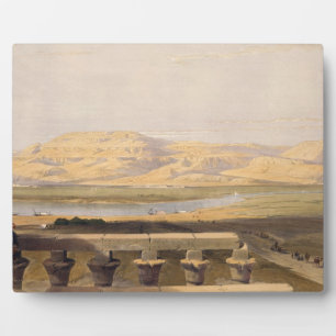Libysche Bergkette aus dem Tempel von Luxor Fotoplatte