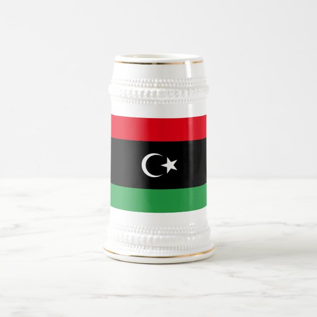 libysche Flagge Bierglas (Mittel)