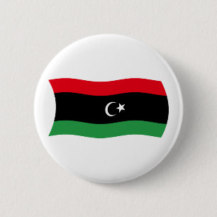 libysche Flagge Button