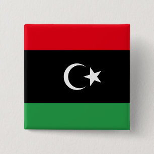 libysche Flagge Button